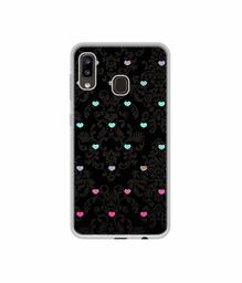 Amazon Brand - Solimo Designer Heart Texture UV Printed Soft Back Case Mobile Cover for Samsung Galaxy A20