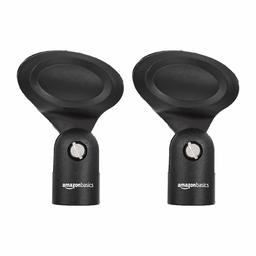 AmazonBasics Microphone Clip - Elliptical Style - 2-Pack (Renewed)