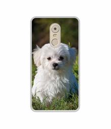 Amazon Brand - Solimo Designer White Dog UV Printed Soft Back Case Mobile Cover for Lenovo K6 Note