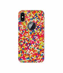 Amazon Brand - Solimo Designer Multicolor Bin 3D Printed Hard Back Case Mobile Cover for Apple iPhone Xs Max (Logo Cut)