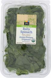 365 Everyday Value, Organic Baby Spinach, 16 oz