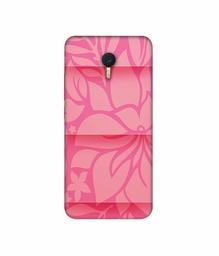 Amazon Brand - Solimo Designer Pink Flower Banch Print On Cloth 3D Printed Hard Back Case Mobile Cover for Meizu M3 Note