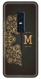 Amazon Brand - Solimo Designer Black Pattern Alphabet-M 3D Printed Hard Back Case Mobile Cover for Vivo V17 Pro