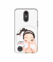 Amazon Brand - Solimo Designer Papa's Princess 3D Printed Hard Back Case Mobile Cover for LG K10 (2017)