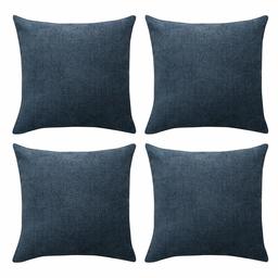 UMI. Essentials 4 Pièces Housse de Coussin Taie d'oreiller Bleu Foncé 40x40cm