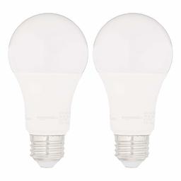 AmazonBasics – Bombilla LED equivalente a regulable, 10.000 horas de vida útil, A19 (enchapada)