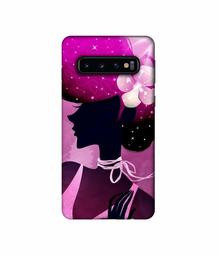 Amazon Brand - Solimo Designer Lady Vectors 3D Printed Hard Back Case Mobile Cover for Samsung Galaxy S10