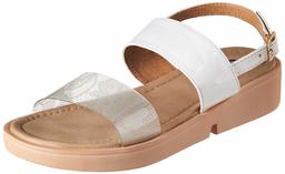 Flavia Women's White Fashion Sandals-9 UK (41 EU) (10 US) (FL157/WHT)