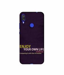 Amazon Brand - Solimo Designer Enjoy Your Life 3D Printed Hard Back Case Mobile Cover for Xiaomi Redmi Note 7S