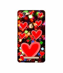 Amazon Brand - Solimo Designer Heart Texture on Glitters 3D Printed Hard Back Case Mobile Cover for Gionee F103 Pro