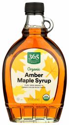 365 by Whole Foods Market, Organic Pure 100% Grade A Maple Syrup, Amber Color Rich Taste, 12 Fl Oz