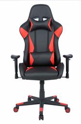 AmazonBasics BIFMA Certified Gaming/Racing Style Office Chair - with Removable Headrest and High Back Cushion - Red (Renewed)