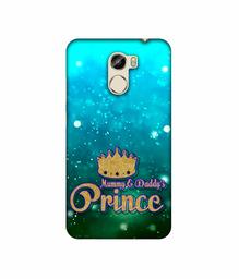 Amazon Brand - Solimo Designer Mummy & Daddy's Prince 3D Printed Hard Back Case Mobile Cover for Gionee X1