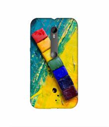 Amazon Brand - Solimo Designer Wax Color Blocks 3D Printed Hard Back Case Mobile Cover for Motorola Moto G 3rd Generation