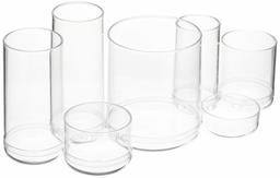 AmazonBasics Round Acrylic Cosmetic Makeup Organizer Storage for Brushes, Large