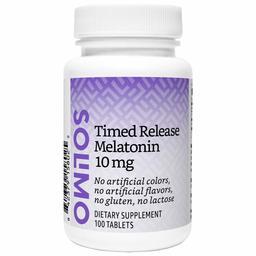 Amazon Brand - Solimo Time Released Melatonin 10mg , 100 count, Three Month Supply