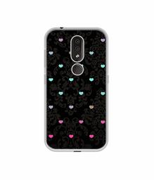 Amazon Brand - Solimo Designer Heart Texture UV Printed Soft Back Case Mobile Cover for Nokia 4.2