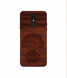 Amazon Brand - Solimo Designer Engraved Patten 3D Printed Hard Back Case Mobile Cover for LG Q7