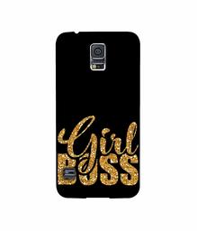 Amazon Brand - Solimo Designer Sparkle Girl Boss 3D Printed Hard Back Case Mobile Cover for Samsung Galaxy S5 i9600