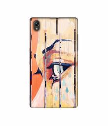 Amazon Brand - Solimo Designer Potrat On Wood 3D Printed Hard Back Case Mobile Cover for Sony Xperia Z1 L39H