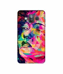 Amazon Brand - Solimo Designer Multicolor Lady Vector 3D Printed Hard Back Case Mobile Cover for Samsung Galaxy J7 Duo