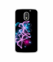 Amazon Brand - Solimo Designer Butterflies Neon Light UV Printed Soft Back Case Mobile Cover for Motorola Moto E3 Power