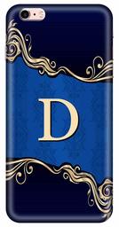 Amazon Brand - Solimo Designer Blue Pattern Alphabet-D 3D Printed Hard Back Case Mobile Cover for Apple iPhone 6s Plus