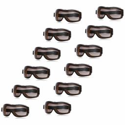 AmazonBasics Safety Goggle, Anti-Fog, Smoke Lens and Elastic Headband, 12-Count