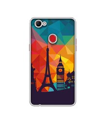 Amazon Brand - Solimo Designer Colored Paris UV Printed Soft Back Case Mobile Cover for Oppo F7