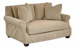 Amazon Brand – Stone & Beam Conner Slipcover Love Seat Sofa Couch, 61