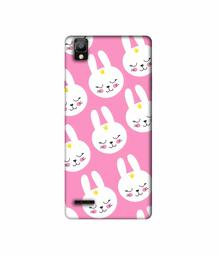 Amazon Brand - Solimo Designer Rabbit Pattern 3D Printed Hard Back Case Mobile Cover for Oppo A35