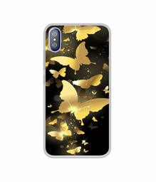 Amazon Brand - Solimo Designer Golden Butterfly Pattern UV Printed Soft Back Case Mobile Cover for i Kall K8