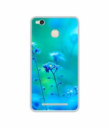 Amazon Brand - Solimo Designer Blue Flower UV Printed Soft Back Case Mobile Cover for Mi Redmi 3S Prime