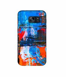 Amazon Brand - Solimo Designer Multicolor Wax On Canvas 3D Printed Hard Back Case Mobile Cover for Samsung Galaxy S7 Edge