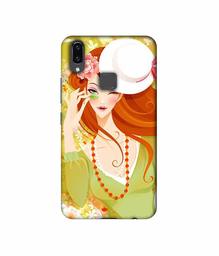 Amazon Brand - Solimo Designer Lady with Hat 3D Printed Hard Back Case Mobile Cover for Vivo V9 / V9 Pro