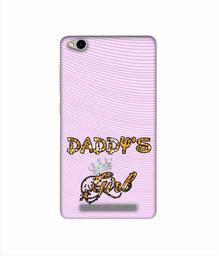 Amazon Brand - Solimo Designer Daddy's Girl in Glitter Pattern 3D Printed Hard Back Case Mobile Cover for Xiaomi Redmi 3S