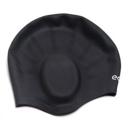 Eono Essentials Large Swim Cap for Long Thick and Curly Hair Waterproof Silicone Swimming Caps For Women Men And Kids Ear Protection for Swimming Single Pack With Ear Plugs and Nose Clips