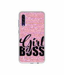 Amazon Brand - Solimo Designer Girl Boss On Pink Sparkle UV Printed Soft Back Case Mobile Cover for Samsung Galaxy A30s