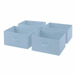 AmazonBasics Fabric 4-Drawer Storage Organizer - Replacement Drawers, Dusty Blue