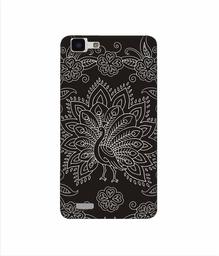 Amazon Brand - Solimo Designer White Peacock Rangoli 3D Printed Hard Back Case Mobile Cover for Vivo Y27L