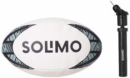 Amazon Brand - Solimo Rugby Ball, with Hand Pump