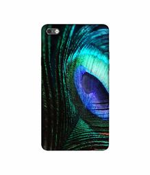 Amazon Brand - Solimo Designer Peacock Feather 3D Printed Hard Back Case Mobile Cover for Micromax Canvas Sliver 5 Q450