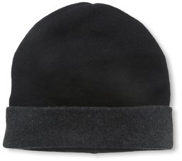 NORTH ELEVEN Women's Cashmere Reversible Hat, Black/Charcoal