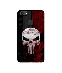 Amazon Brand - Solimo Designer Punisher Skull UV Printed Soft Back Case Mobile Cover for Vivo V7 Plus