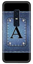 Amazon Brand - Solimo Designer Button Jeans Alphabet-A 3D Printed Hard Back Case Mobile Cover for Vivo V17 Pro