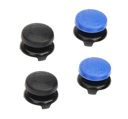 AmazonBasics PlayStation 4 Controller Thumb Grips - 4-Pack, Black and Blue