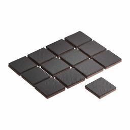 AmazonBasics Square Self-Adhesive Rubber Furniture Pads - Pack of 60, Brown