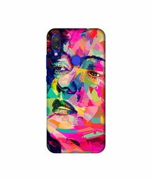 Amazon Brand - Solimo Designer Multicolor Lady Vector 3D Printed Hard Back Case Mobile Cover for Xiaomi Redmi Note 7 Pro