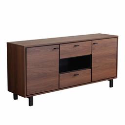 Amazon Brand - Movian Ljungan Sideboard Storage Cabinet with 2 Doors 2 Drawers 165 x 40 x 76 cm Walnut Effect