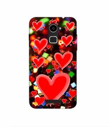 Amazon Brand - Solimo Designer Heart Texture on Glitters 3D Printed Hard Back Case Mobile Cover for Coolpad Note 3 Lite